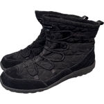 Skechers Women's Reggae Fest Black Quilted Bungee Boots Size 9.5 Photo 0