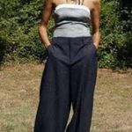 ZARA NWT Grey Contrast Boxer Top Sz Medium Tube Crop Preppy Photo 4