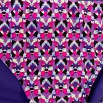 Old Navy  NWT purple/blue/black abstract pattern bikini bottoms. Size XL. Photo 3