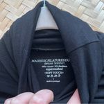 MAJESTIC FILATURES SOFT TOUCH LONG SLEEVE TURTLENECK IN NOIR‎ Black Size XS Photo 4