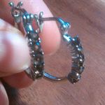 Brazilian Smokey Quartz Stainless Steel Hoop Earrings Photo 6