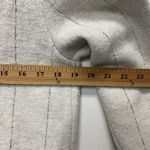 Rachel Zoe Wool Blend Striped Sweater Coat Blazer Jacket Size Sm Cream Gray Snap Photo 6