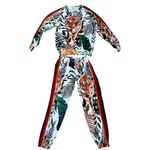 Aviator Nation  Jungle Tiger Classic Velvet Stripe Sweatshirt Sweatpants Set S Photo 4