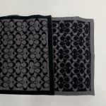 Coach Black & Charcoal Mini Signature Muffler Scarf W1544 7-3/4” x 48” Photo 3