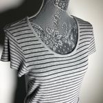 Olive & Oak Striped Gray and Black Dress Photo 4