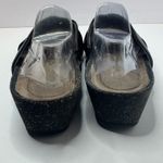 Natural Soul  Black Cross Strap Sandals Size 6W Photo 3