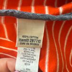 LL Bean Cotton Blazer Orange White Stripe Chambray Cuffs M NWOT Size M Photo 3