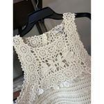 Sea NYC Gia Crochet Sleeveless Wool Boho Top Cream Womens Size Large Photo 3