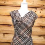 Brown Silk Blend Midi Dress Brown Size 6 Photo 2