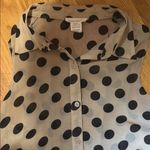 Sans Souci Polka Dot Asymmetrical Sleeveless Button Blouse Photo 3