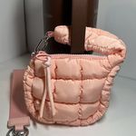Quilted Puffer Detachable Wristlet #1025 Pink Photo 2