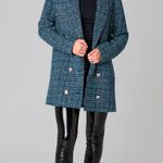 BuddyLove Blue Green and Gold metallic tweed Blazer dress Size Medium Photo 6