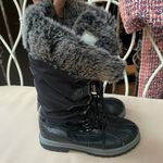 Khombu  Faux Fur Trim Snow Boots Black Size‎ 9 Photo 10