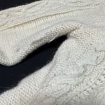 American Eagle Vtg Y2k  Cream Cableknit Hooded Sherpa Lined Zip Up Jacket Size M Photo 9