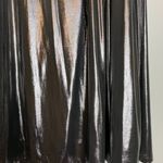 Torrid Silver Gray Liquid Flowing Metallic Flare Skirt Photo 5