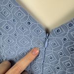 Sachin & Babi Blue Eyelet Maxi Dress Size 10 Puff Sleeve Belted Wedding Feminine Photo 6