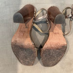 Coach  Gold Women's Sandals Heels Size 7.5‎ B Photo 6