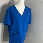 FIGS  Royal Blue Scrub Top – Premium Medical Uniform with V-Neck. Photo 2