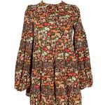 ByTimo NEW Baby Cord Shift Dress Floral Corduroy Lace Tiered Brown Multi XS Photo 0