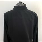 IMAN Womens Shirt Black Diamante Collar Size Medium Black long Sleeves New Photo 6