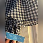 Draper James Womens  navy white gingham body suit blouse Photo 1