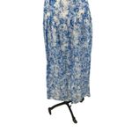 Intermix  Jude‎ Floral Print Midi Dress White Blue Cotton Silk Size 14 Photo 13