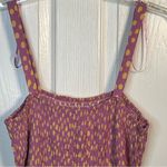 ZARA Sz L Pink & Yellow Polka Dot Smocked Sun Dress Ruffle Trim Photo 9