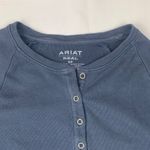 Ariat  size small long sleeve Henley navy Aztec western rodeo cowgirl Photo 3