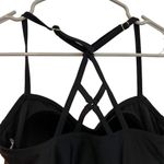 Kona Sol Women's Black Tank Top Criss-Cross Back Built-in Padding Size L Photo 2
