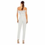 Mac Duggal NEW Style 68146 White Strapless Jumpsuit with Feather Trim Size 2. H Photo 1