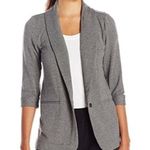 Soft Joie Gray Jersey Knit Blazer Jacket Medium Lounge Quiet Luxury Career Cozy Photo 0