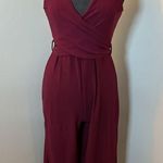 13. Blaine Burgundy Jumpsuit with Plunging V Photo 0