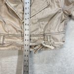 Free People Free People Cropped Denim utility Jacket Womens 8 Beige Puff Short Sleeve Y2k Photo 2