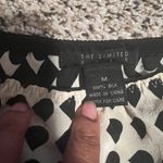 The Limited  100% Silk Black &‎ White Geometric Print A-Line Skirt Size M Photo 2