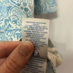 Boden Blue & White Paisley Bodycon Mini Dress Womens Size 4 Shift Shirt Dress Photo 6