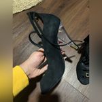 Schutz  lucite clear heel Strappy buckle heels bobo fall party $150 6 black Photo 5