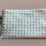 Adrienne Vittadini  Wristlet Wallet Purse Gold/ Silver tone EUC Photo 1