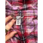 Victoria's Secret Plaid Flannel Pajama Shirt Women's Size L Pink Red Long Sleeve Photo 2