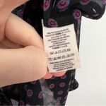 Free People Easy Rider Sheer Black Floral Print Buttondown Shirt Size Small Photo 6