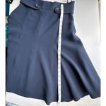 Karen Millen Navy Blue A-Line Flared Skirt US 6 | Button Waist Detail | Elegant Photo 3
