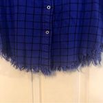 Westbound  Blue and Black Plaid Long-sleeved Button-up Size PM Photo 2