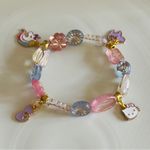 Colorful Charm Bracelet with Unicorn and Cat Charms Pink Photo 1