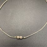 Native American Heshi Turquoise Pendant Sterling Silver Necklace VTG 16.5” Photo 3