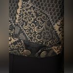 Ruby Rd  Black Gold Light Jacket Patch Pattern.Metal Buttons Front Pockets.Sz 14 Photo 5