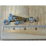 Vintage Gold Plated Clear Drop Dangle Earrings Womens‎ Fashion Jewelry EUC Photo 4