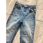 ZARA  Light Wash Straight Leg Jeans Raw Hem 2 Photo 1