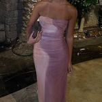 ZARA dress maxi midi corset fitted bodycon mauve beige wedding party cocktail Photo 4