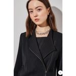 Ming Wang ‎ Tailored Moto Jacket Zip-Front Knit Size Large Photo 1