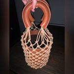 STAUD Nwot  Moreau Leather Bucket Bag designer spring coastal crochet boho $400 Photo 7