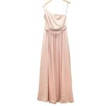 NWT Vera Wang White Dress One Shoulder Blush Pink Satin Formal Gown Size 10 NEW Photo 1